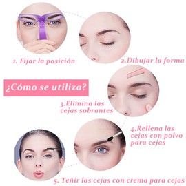 Juego de plantillas para cejas,Tijeras de cejas para mujer,Kit De Plantillas para Cejas Auxiliares 8 En 1 para Moldear Las Cejas,3 piezas de afeitadora de cejas para mujer,accesorios de belleza para hombres y mujeres.