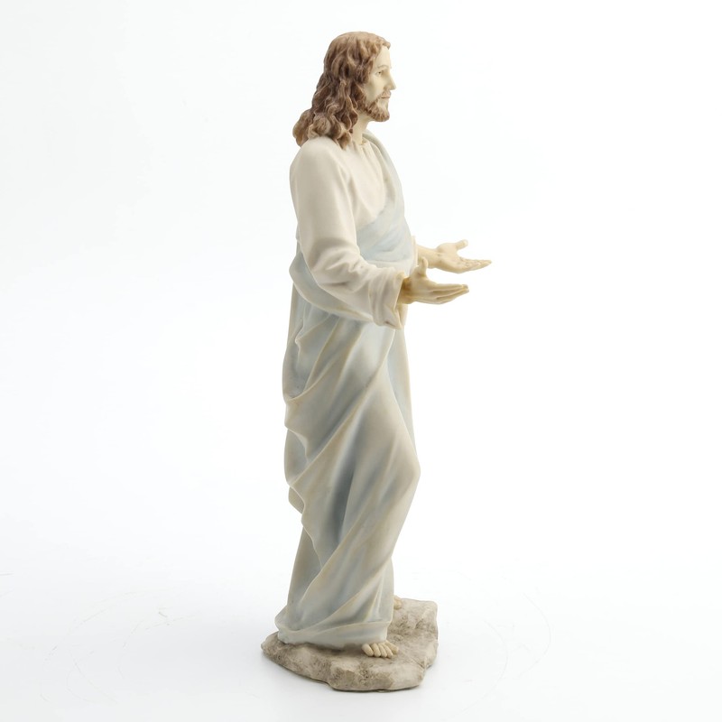Unicorn Studio Jesus with Open Arms Decorative Statue Figurine, White