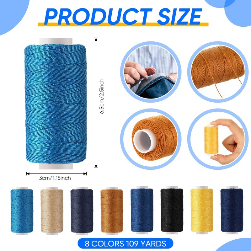 GliCraft 8 Colors Denim Thread Jeans Sewing Thread 137yard 203
