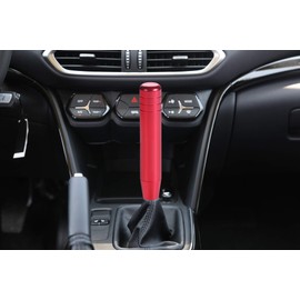 Bashineng Long Shift Knob Extension Shifter Handle Aluminum Alloy Gear Stick Transmissions Weighted Shifting Lever Universal Fit Most Manual Automatic Cars Truck SUV (Red)
