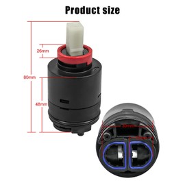 Qnbes Pressure Balance Cartridge 40mm with Distributor Replace 40PHF-2 Compatible with Shower Faucet (Cartridge Only)
