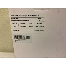 Luminaire NEW, LUMINAIRE 30W LED FLOODLIGHT, WATERPROOF OUTDOOR SECURITY, DARK BRONZE