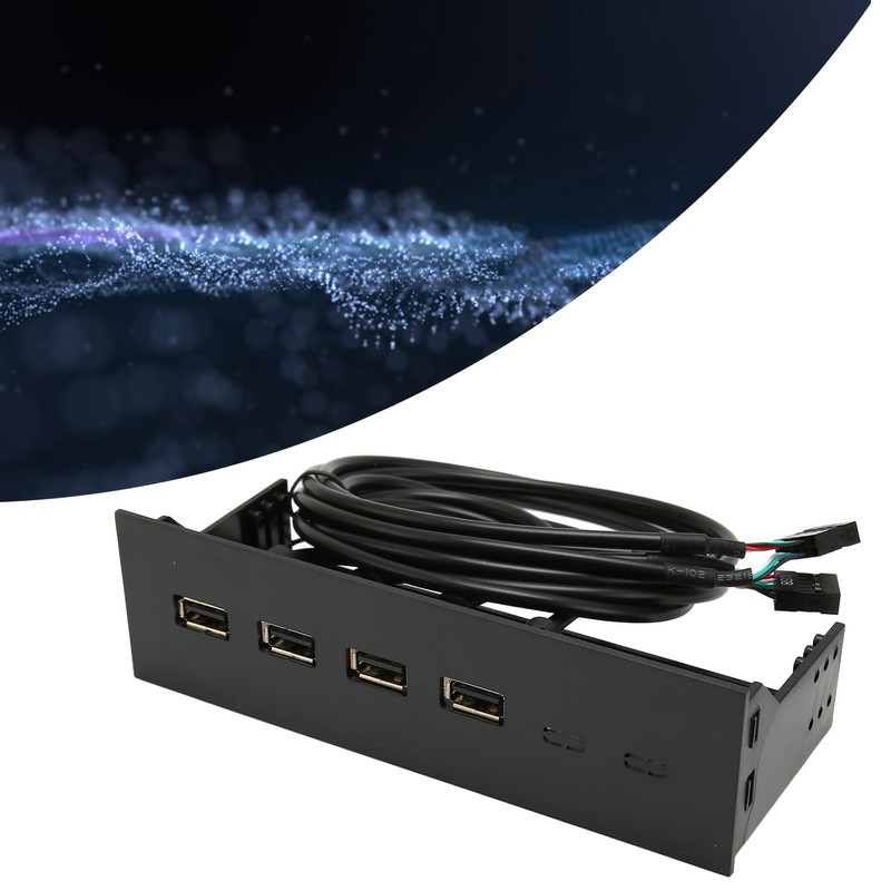 5.25 Inch USB2.0 Hub Front Panel Multifunctional 4 Ports 19pin
