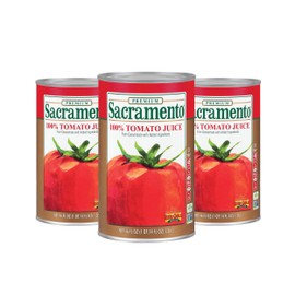 Sacramento Tomato Juice, No Added Sugar or High Fructose Corn Syrup, 46 Ounce Cans (Pack of 3)