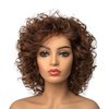Wiginway Short Curly Synthetic Wigs Women Costume Wig Natural Looking,