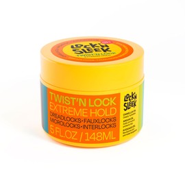 LOCK'N SLEEK Twist'N Lock Gel, Extreme Hold Re-twists Gel for Dreadlocks, Faux Locs, Interlocks, Microlocks, Flake Free 5oz
