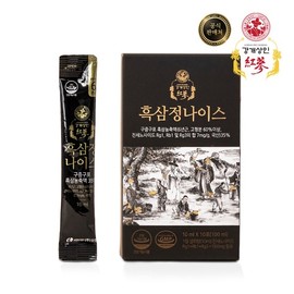 Ganggae Sangin Black Ginseng Nice (10ml x 30 packets) 6-year-old Black Ginseng, Steamed and Dried Nine Times, Concentrated Extract, Stick Type / 강개상인 흑삼 나이스(10ml x 30포) 6년근 아홉번 찌고 말린 농축액 스틱형