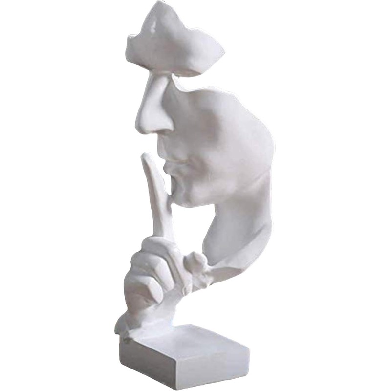 White Home Decoration, Face Statue, Modern Abstract Art Sculpture Decoration,