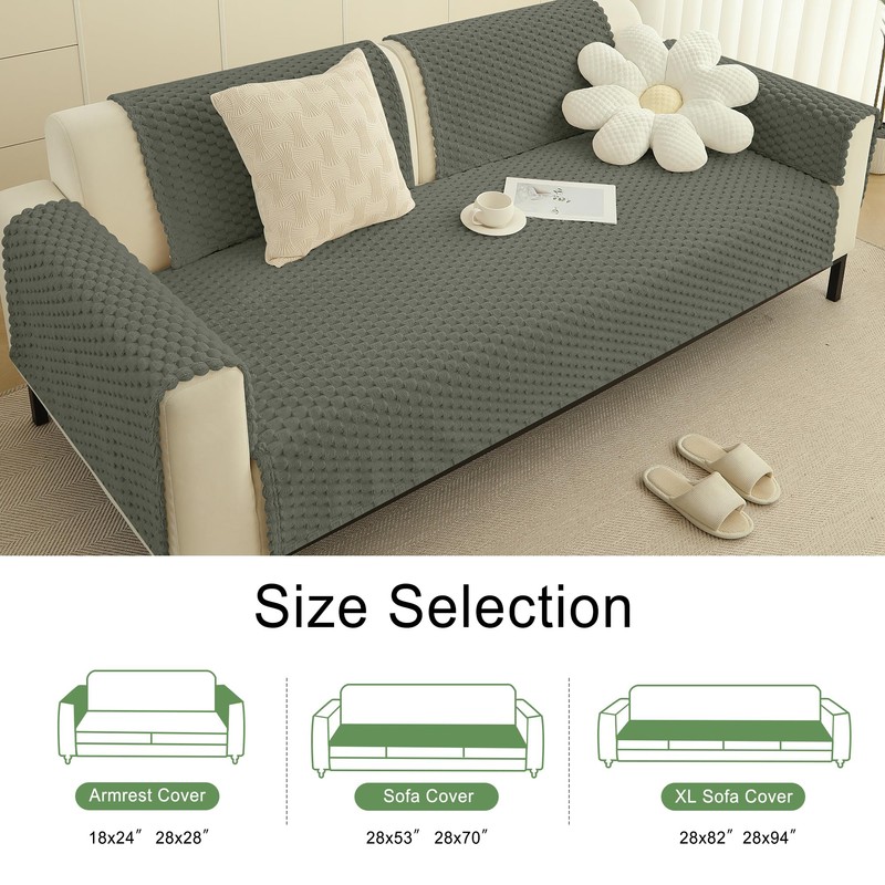 Foxdecor Couch Arm Covers, Armrest Cover for Sofa, Non Slip