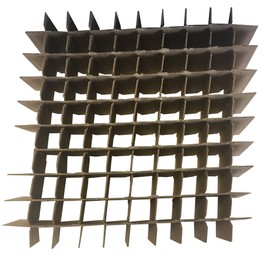 Cell Divider for Tube Storage Boxes, Cardboard, 10 x 10 Array, 11.65mm Opening, 100 Tube Capacity