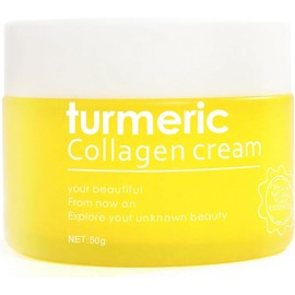 Crema facial calmante con colágeno, hidratante suavizante con manzanilla, aloe vera y cúrcuma para pieles sensibles, 50 ml