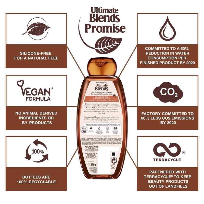 Garnier Ultimate Blends Shampoo & Conditioner Set | Sleek Restorer