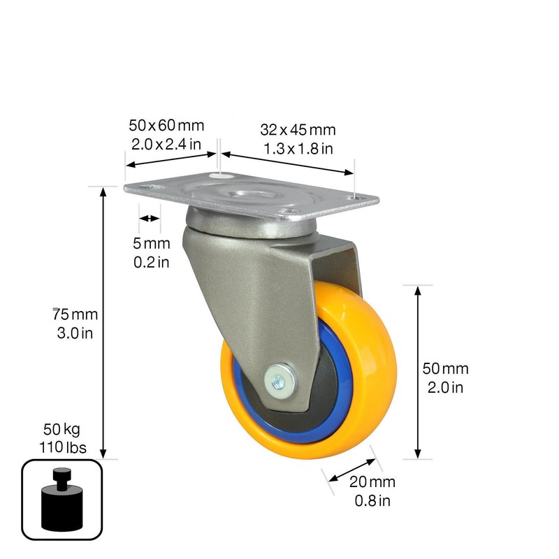 WAGNER design yourself Design 3C Swivel Castor / Transport Castor