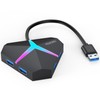 USB Splitter, FEMORO USB 3.0 Hub Expander 4 Port, Multi
