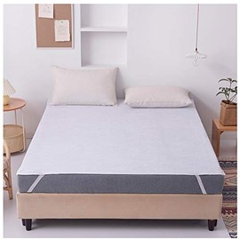 L7HWDP Mattress Topper Protector Pad,Waterproof Breathable Anchor Bands Cotton Mattress Protector Vinyl Free Hotel Quality (King)