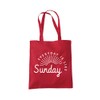 Everyday is Like Sunday Tote Bag - red One Size