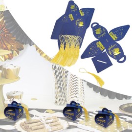 SM SunniMix 30Pcs Graduation Cap Shaped Gift Box Decoration Sturdy Easy to Use Academic Cap Case Treat Box for Party Activities Ornament