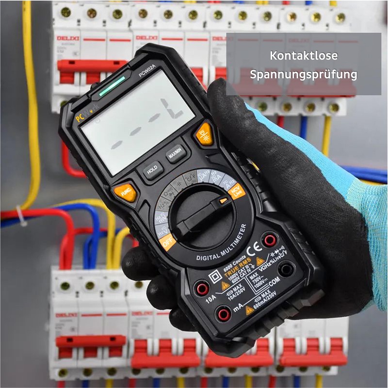 PCWork Professional Digital Multimeter PCW02A, Multimeter 1000V, True RMS, Large