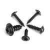 200Pcs Black Stainless Steel Round Head Self-tapping Screws Assortment Kit
