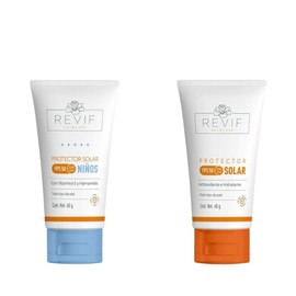 Revif Kit Protectores Solares FPS 50+ para Niño y Adulto, 120 g
