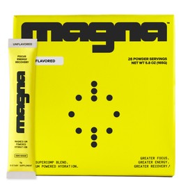 Magna Mezcla de bebida en polvo con electrolitos MAGNA para hidratación, energía y concentración con L-treonato de magnesio, sodio, potasio, vitamina 