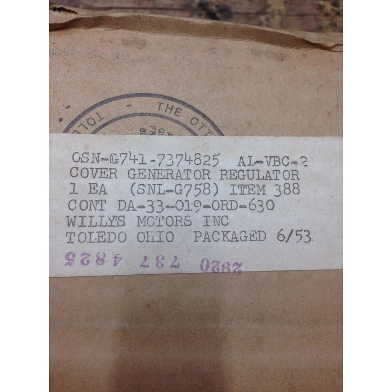Autolite For Jeep Dodge M38 M38A1 M37 NOS 24V Regulator