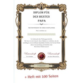 Diplom für den Besten Papa: Geschenkidee
