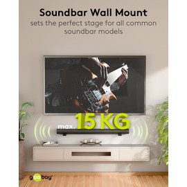 Goobay Soundbar Wall Mount Uniersal Black 2pcs