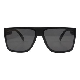 Men's Sunglasses Flat Top Square Frame Shades Matte Finish Gray Wood Print UV400