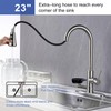 HAMOLER Kitchen Faucet with Glass Rinser Single Handle Pull Down