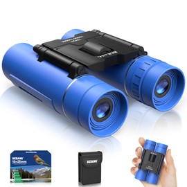 10 x 25 Small Binoculars for Children and Adults: Binoculars Compact with Foldable Lightweight - Mini Pocket Binoculars for Safari Bird Watching Hunting Outdoor Hiking Concerts
