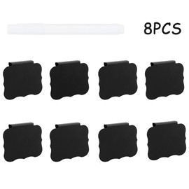 Basket Labels Clip Labels for Storage Containers Pantry Labels Basket Labels Clip On for Storage Bins Removable Labels Plastic Holder Storage Bin Labels Clip On Shelf Hanging Labels Label Holder 8PCS