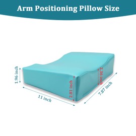 Arm Support Cushion for Injections Infusion, Arm Wedge Positioner, High-Density Foam Positioning Cushion, Ergonomic PU Arm Slot Pad for Nursing Care, Clinics, Home Healthcare