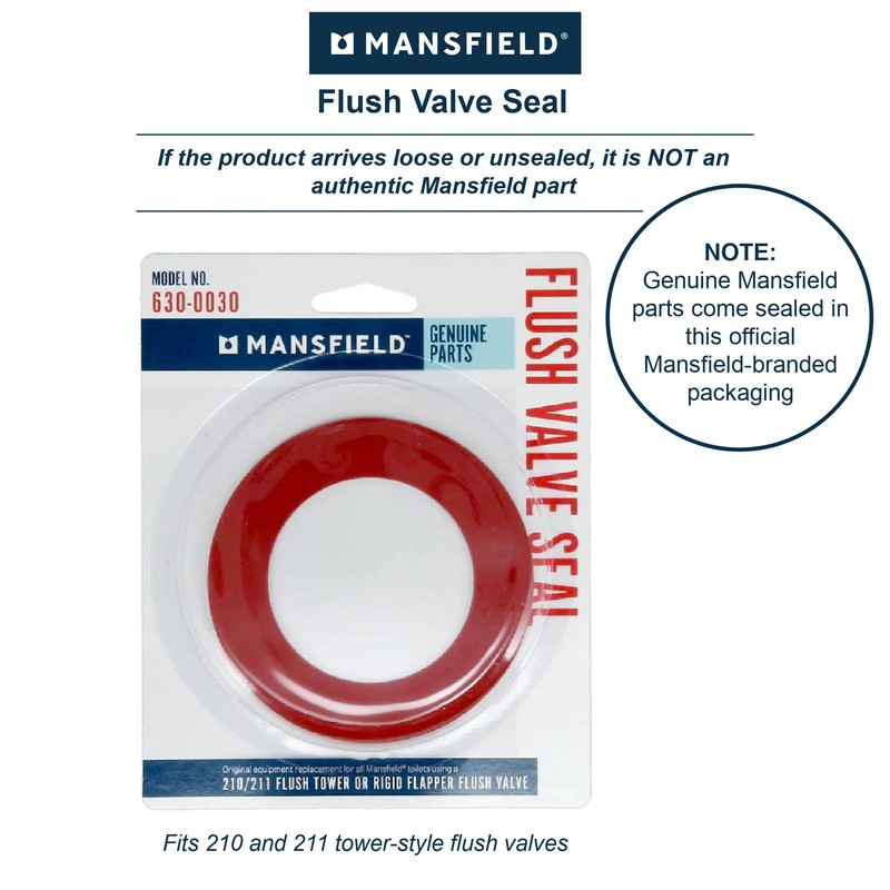 Mansfield 630-0030 No.210 Flush Valve Seal Repair Kit