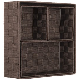Brandsseller Decorative Storage Box Rattan / Wicker Look Set of 4 Brown