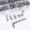 200 pieces M6 screws set, round head hex screws nuts