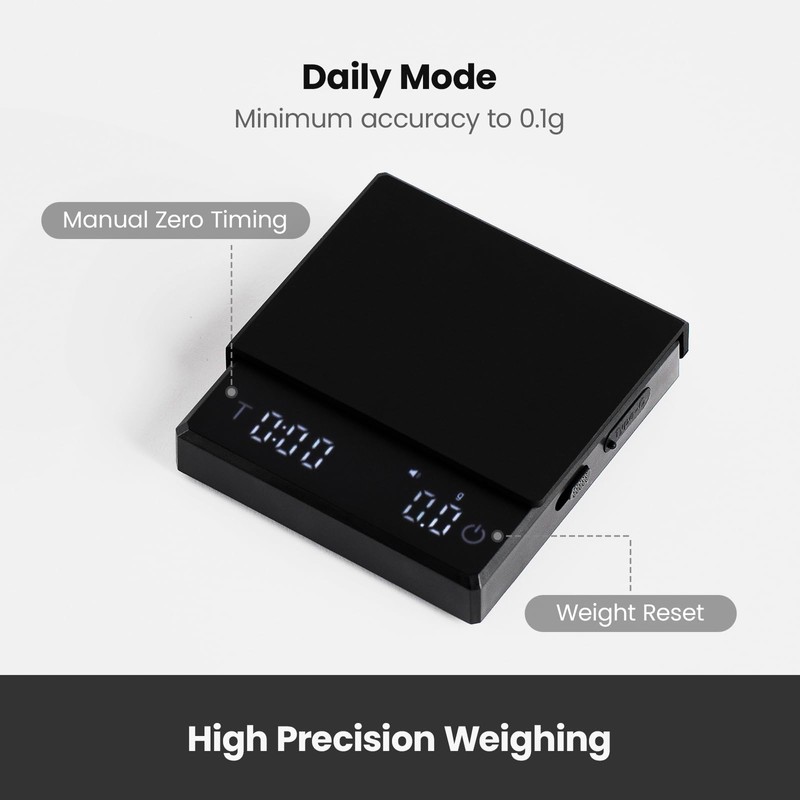 Gemilai Digital Coffee Scales with Timer, 2kg/0.1g High Precision, Accurate