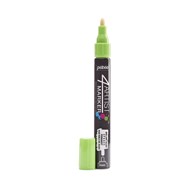 Pebeo 4 Artist Markers, Metal, Light Green, 0.15 x 0.15