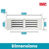 Metal Air Vent Cover, for Openings 9" x 3" (229