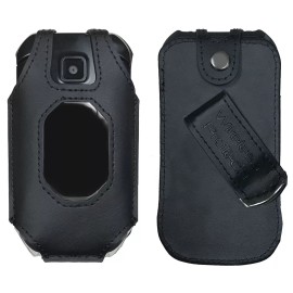 Wireless Protech  For Kyocera DuraXV Extreme and DuraXE Epic Leather Fitted Case Swivel Belt Clip