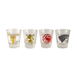 Game of Thrones Shot Glasses 4-Pack (Stark, Targaryen, Lannister, Greyjoy)