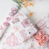 Dtiafu Reverible Baby Girl Wrapping Paper Roll Pink Gift Wrap