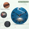 AZCXOIC Lotus Wall Clock Blue Clocks for Living Room Wall