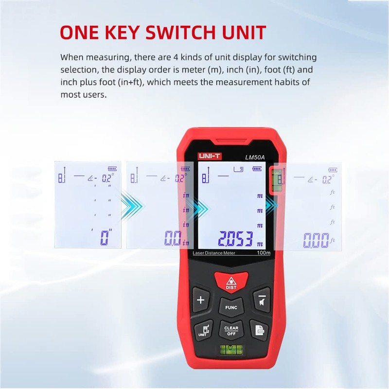 Jadeshay LM50A 50M Portable Laser Rangefinder Digital Rangefinder with 99