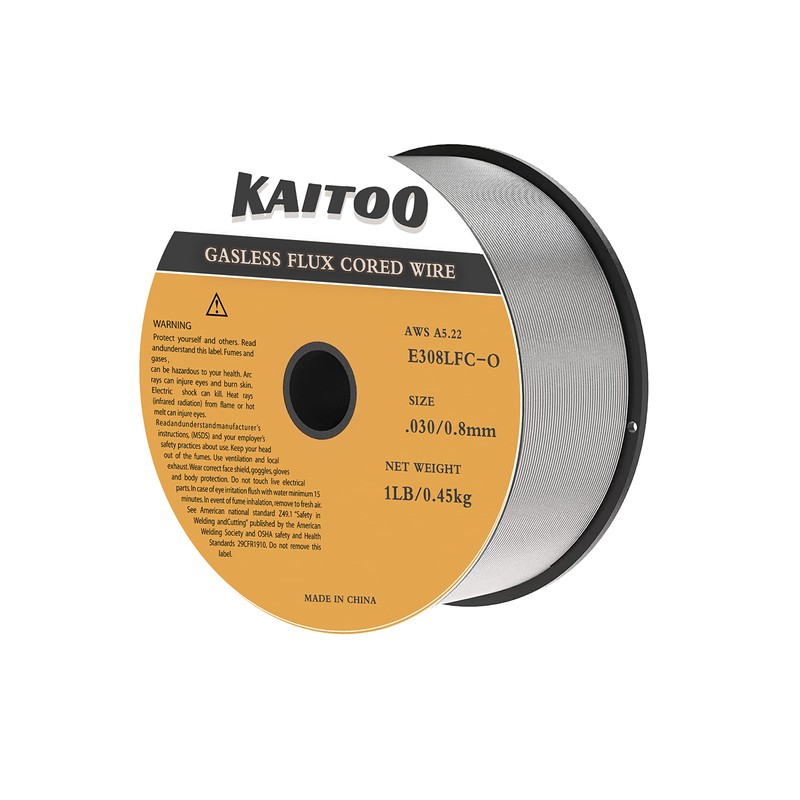 KAITOO E308LFC-O .030.Diameter, 1-Pound Spool Stainless Steel Gasless Flux Cored
