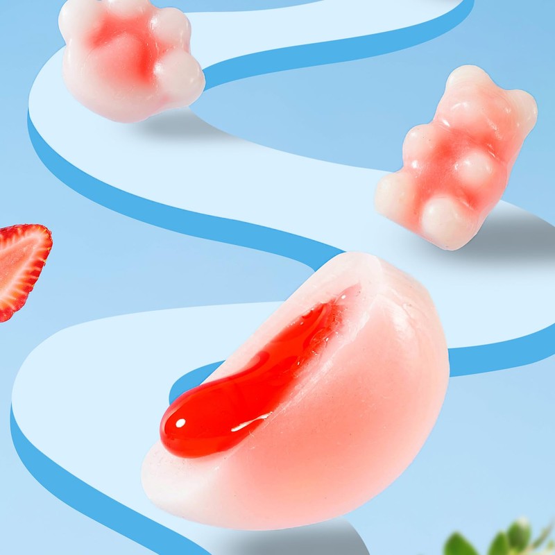 Halfoma Wax Bottle Chewable Candy, with Various Fruit-flavored Syrups in