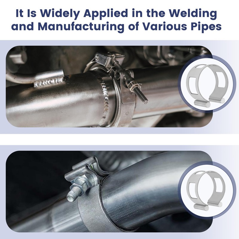 Upgraded Heavy-Duty Exhaust Tacking Band Set (5PCS) - 304 Stainless
