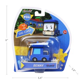 Robocar POLI Benny Die-Cast Mini Toy Collection– Construction Vehicle Role Play for Toddlers 1+ | STEM Preschool Learning, Ideal for Kids Birthday
