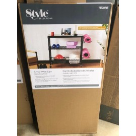 STYLE SELECTIONS 3-Tier Home, Kitchen, Storage, Utility, Multi-purpose Wire Cart with wheels