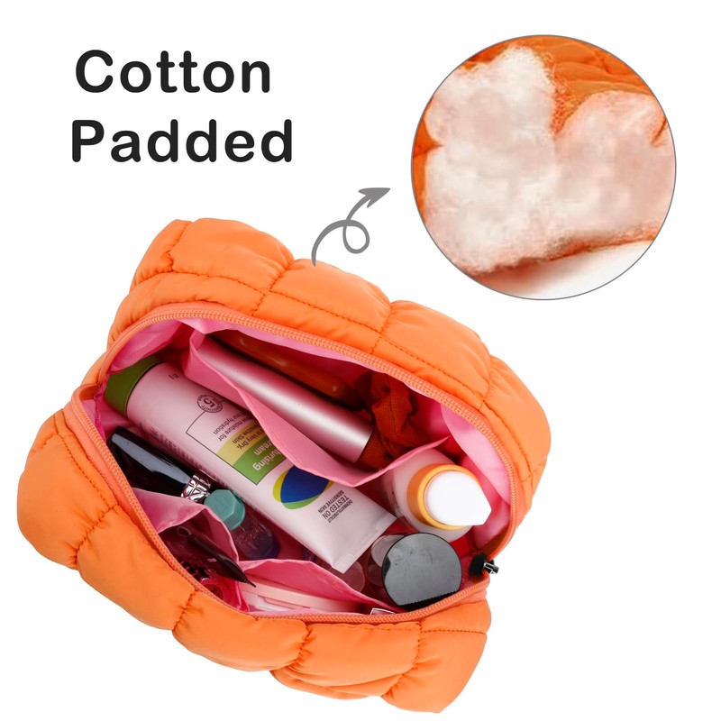 E-Tree Cute Makeup Bag,Quilted Cosmetic Bag,Make up Pouch for Purse,Toiletry